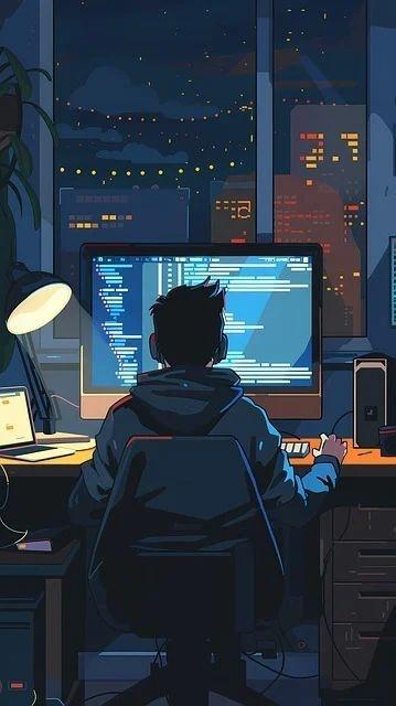 Mobile app project planning workspace with devices and development tools